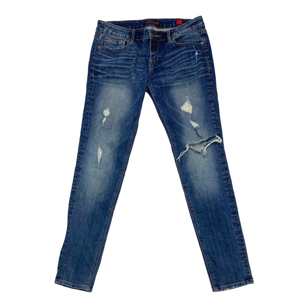Cult of Individuality teaser skinny distressed jeans casual mid-rise denim sz 29